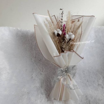 dried bouquet cotton ball